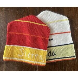 Set of 2 ZM Sierra Nevada Beanies - Orange and White
